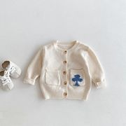 2024秋冬新作   韓国風子供服    キッズ服    トップス   ニットカーディガン    セーター  男女兼用