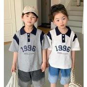 2023夏人気   韓国風子供服  ベビー服   キッズ 男女兼用   半袖    Tシャツ トップス 2色