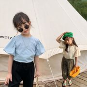 夏  韓国風子供服     キッズ   半袖   べビー服  女の子 Tシャツ トップス    カジュアル3色