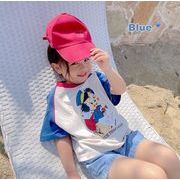 2023夏人気   韓国風子供服   ベビー服  女の子   トップス   半袖  Tシャツ 可愛い