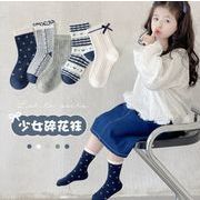 2025 人気新作    子供靴下  韓国風子供服 ベビー靴  ベビー用    ソックス    5足入り  花柄