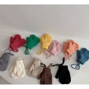 冬 韓国風   キャップ 新作ハット子供用   ニット 手袋   おしゃれ    2-5歳用 11色