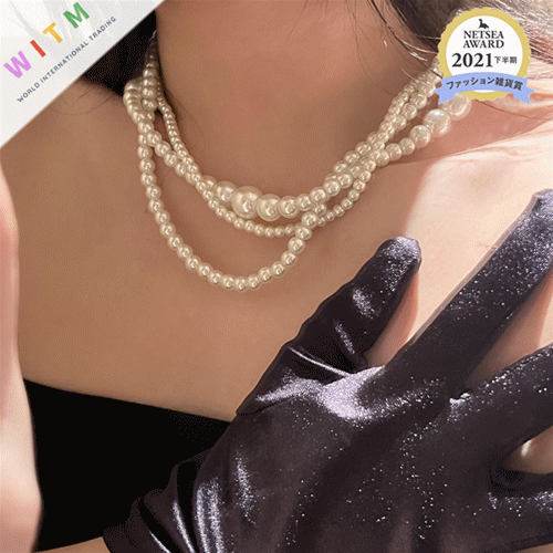 2023新作 ネックレス 真珠 多層 首飾り 優しい ファッション 韓国 レディー 高級感
