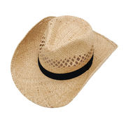 人気のキャペリンラフィー草の手編みカウボーイ帽旅行日よけ日焼け止め太陽帽子