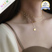 2023新作 ネックレス 真珠 二重 首飾り 優しい ファッション 韓国 レディー 高級感
