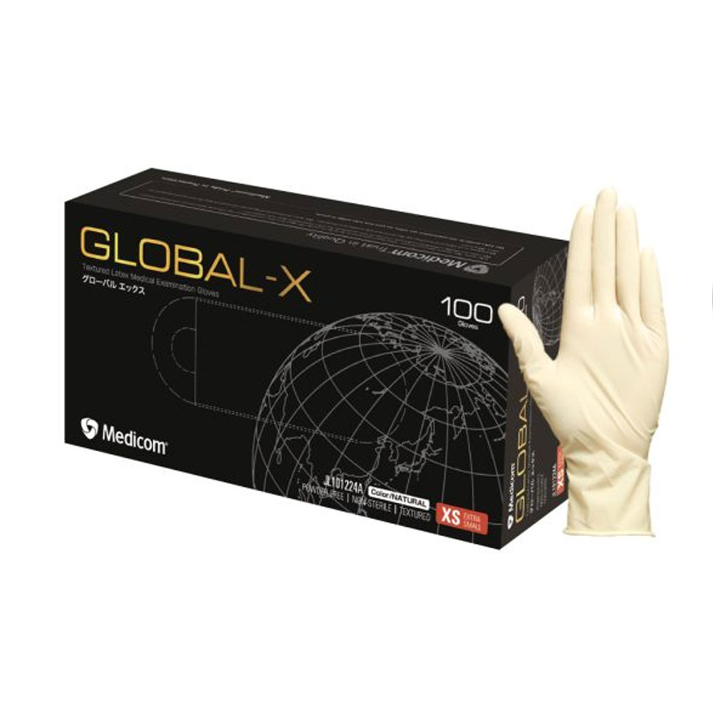 [販売終了] 【業務用】グローバルエックス ラテックス パウダーフリー XSサイズ 100枚入