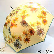 【晴雨兼用】【長傘】UVカット率99％！アネモネ柄大寸深張り晴雨兼用ジャンプ傘