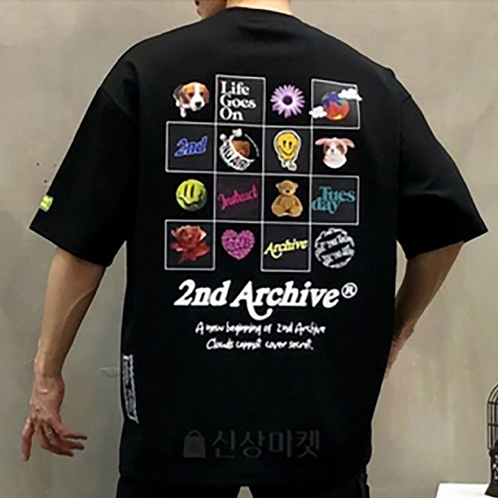 2ND ARCHIVE 】韓国 ストリート ファッション オーバーサイズ Tシャツ