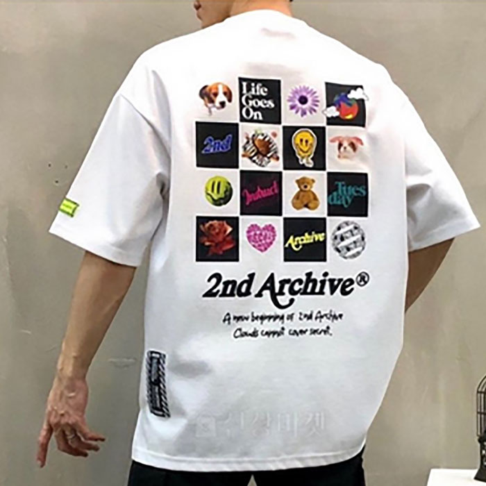 2ND ARCHIVE 】韓国 ストリート ファッション オーバーサイズ Tシャツ