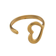 シンプル 幾何学的指輪デザイン感金色金属アレルギー対応チタン 指輪女