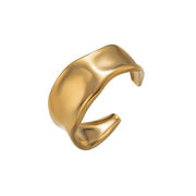 レトロでマイナーデザインがおしゃれ個性的 ゴールド指輪 女性シンプル で冷