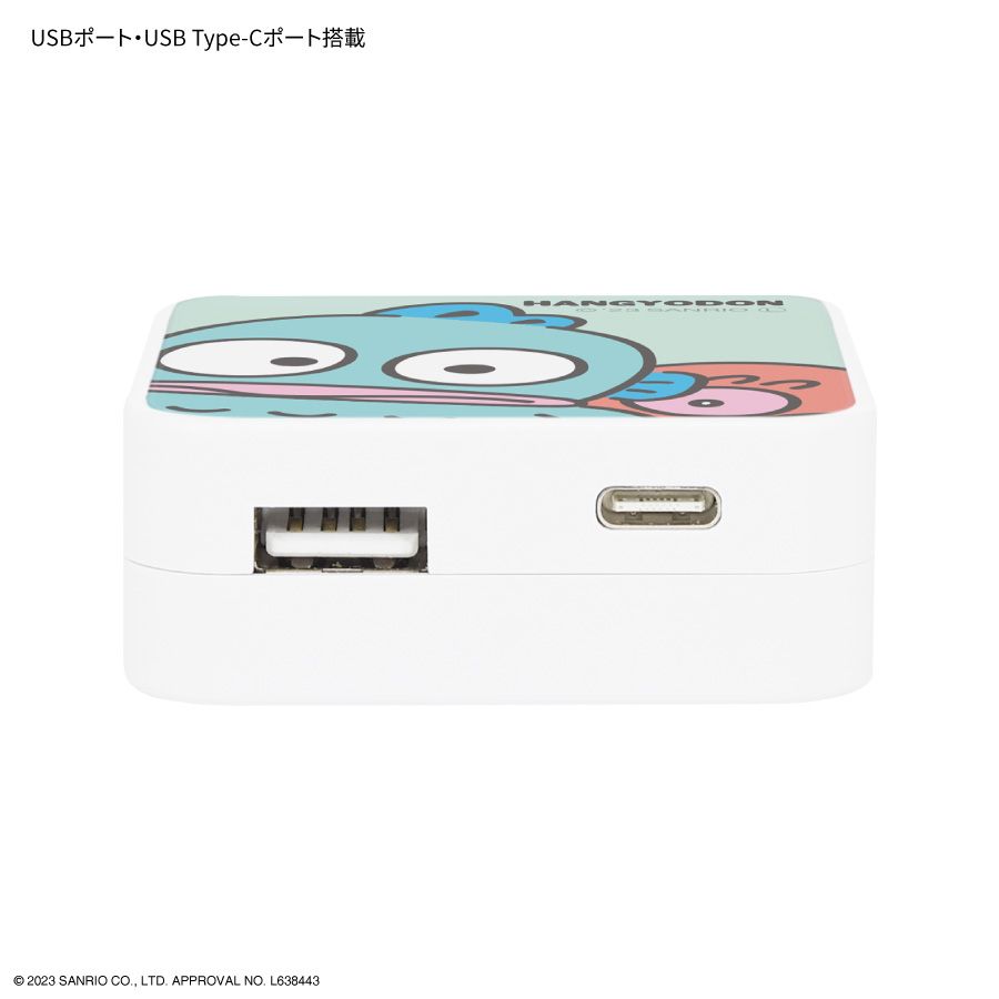 サンリオキャラクターズ USB/USB Type-C ACアダプタあひるのペックル