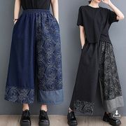 【春夏新作】ファッションパンツ♪ブラック/ブルー2色展開◆