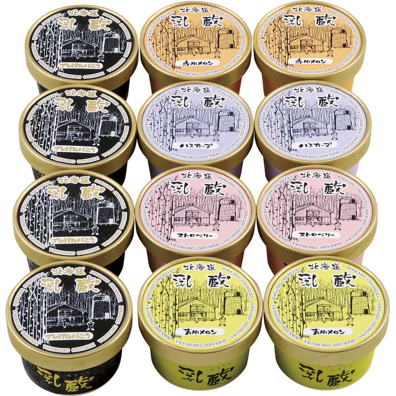 乳蔵 北海道アイスクリーム 5種12個 110082【直送品】 送料無料