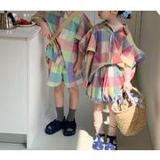 【2点セット】2023春夏新作 子供服  ベビー服  アパレル  半袖   シャツ +ショットパンツ  男女兼用