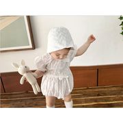 ベビー服 カバーオール 子供服 ワンピ+帽子 2点セット ベビーロンパース オーバーオール 女の子