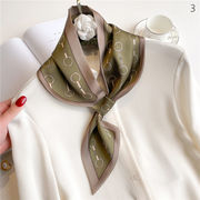 エレガント　スカーフ　 76*13m 　オフィスコーデ　ヘア結び　バッグ飾り　韓国ファッション