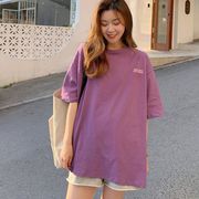 2023新品 ロゴTシャツ レディース 韓国 夏服  半袖 3色