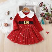 クリスマス   韓国風子供服  ベビー    ワンピース  女の子  長袖  ファッション