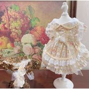 田園 ドレス 手作り犬服 猫服  猫犬兼用 ネコ雑貨  ペット服 ペット用品  ワンピース 犬用品 ドッグウェア