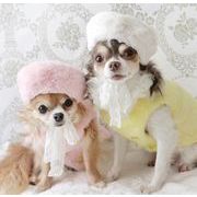 人気新作  ペット用品 帽子 犬服  ハット ベレー帽 裹起毛  ペット服 超可愛い