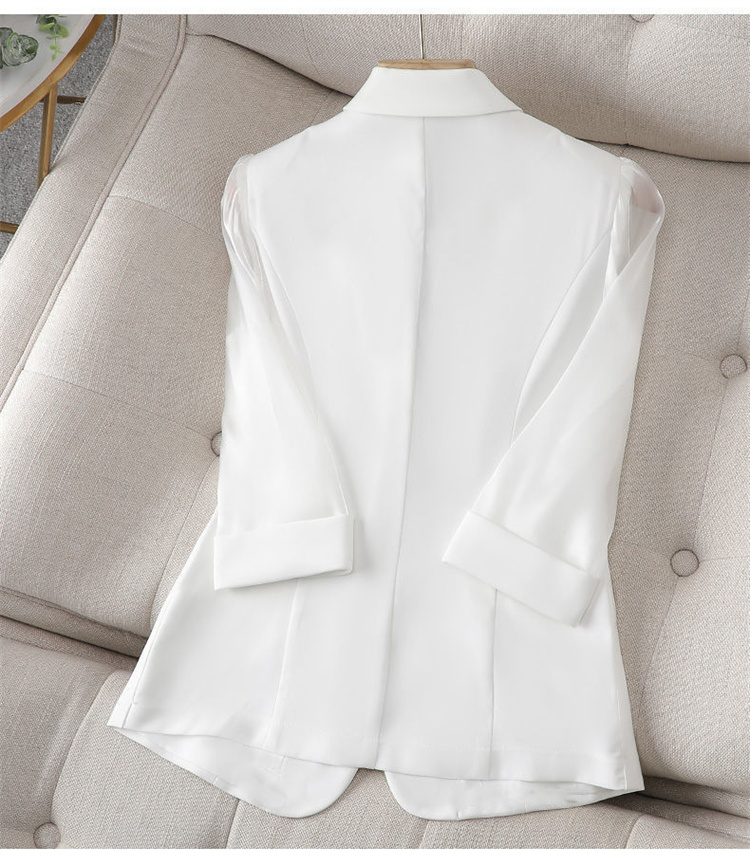 大人の魅力 上品 女性らしい 七分袖 薄手 スーツコート スリム 気質 洋服 2023夏 カジュアル