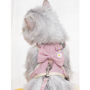 ペット用品 ドッグウェア 猫雑貨 犬服　犬 ハーネス リード付 2点セット ペット 服 ウェアハーネス 胴輪