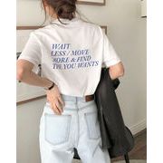 2023夏INS新作★カジュアル 気質 ラウンドネック ゆったり Tシャツ