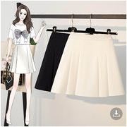 【大きいサイズL-4XL】【春夏新作】ファッションミニスカート♪ブラック/ホワイト2色展開◆