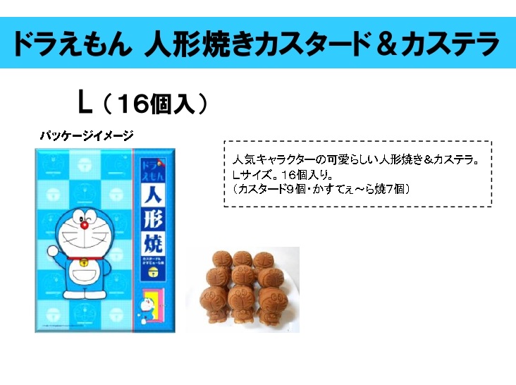 ドラえもん 人形焼きカスタード＆カステラ L 株式会社 トコトコ 問屋