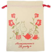 ムーミン 刺繍付き巾着 MOOMIN Moominmamma's Tea party