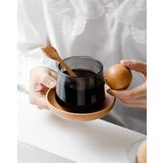 2023 FW 今年大人気 プレゼント デザインセンス コーヒーカップ  グラス コーヒーカップ皿セット