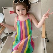 韓国子供服 キッズ服  ワンピース  キャミソールワンピース 子供用のスカート  2023夏新作 90-140CM