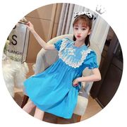 子供服 ワンピース 160 韓国子ども服 キッズ 女の子 夏服 半袖ワンピース フリル 子供ドレス