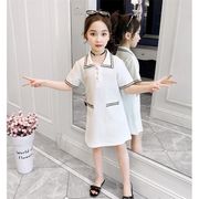 子供服 ワンピース 160 韓国子ども服 キッズ 女の子 夏服 半袖ワンピース ロングTシャツ