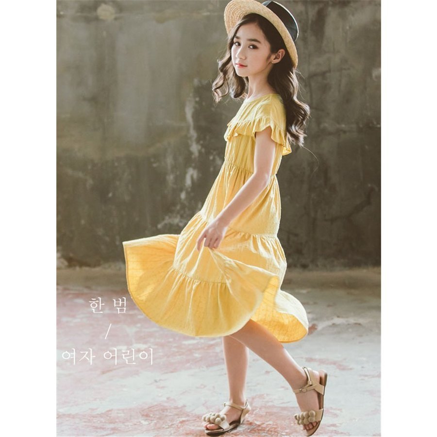 子供服 ワンピース キッズ 子供ドレス dress 韓国子供服 ジュニア 女の子 夏 半袖