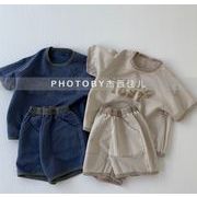 半袖 韓国風  可愛い トップス   ベビー服  韓国子供服 2023夏新作  パンツ スーツ  80-130CM  2色
