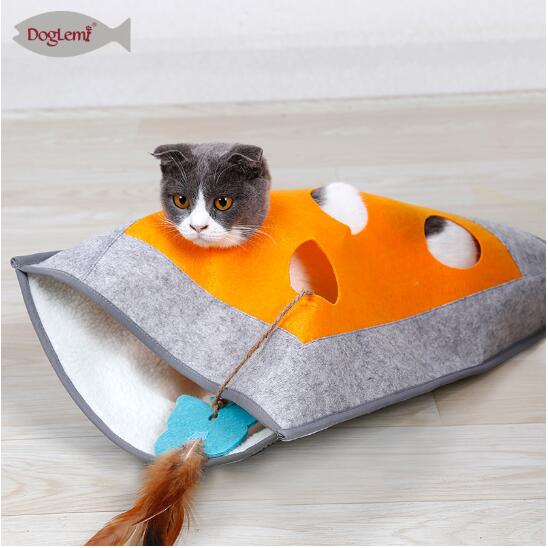 猫おもちゃ 遊び 隠れ毛布 ドッグ ペット用 ペット玩具 ストレス解消　猫隠れ毛布