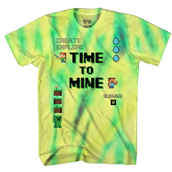 キッズ Tシャツ  Minecraft  Time To Mine Tie Dye【マインクラフト】