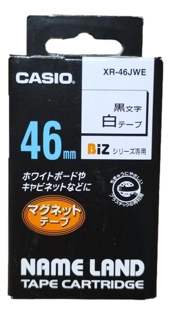 カシオ ラベルライター ネームランド マグネットテープ 46mm XR-46JWE 白
