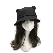 帽子　バケットハット　韓国ファッション　レディース　デザイン　猫耳