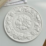 置物    レリーフ    飾り皿     陶器盤     撮影道具    ins    アクセサリートレイ