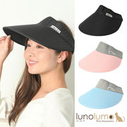 帽子 サンバイザー 紫外線対策 UVカット UPF50+ 日除け レディース バイカラー 広ツバ あご紐