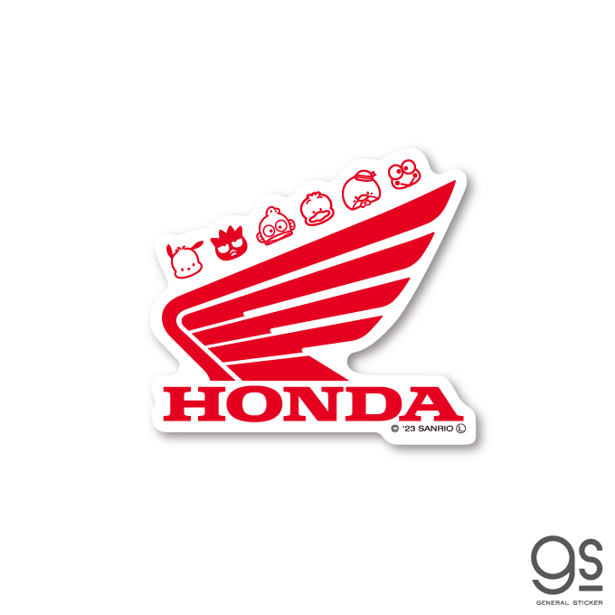 はぴだんぶい×Super Cub ダイカットステッカー ロゴ サンリオ スーパーカブ Honda かわいい LCS1615