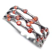 [BUTTERFLY]バタフライ SV925/AG925 シック＆レトロ 指輪/リング ルテニウムコーティング 16号/18号
