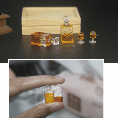 ドールハウス用 ミニチュア道具 フィギュア ぬい撮 おもちゃ 模型 シミュレーション 洋酒セット