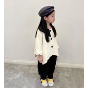 【2点セット】2023秋新作 子供服  ベビー服  アパレル   長袖   コート +スラックス    女の子
