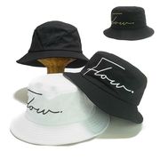 FLOW刺繍ツイルバケットハット　ヤング帽子