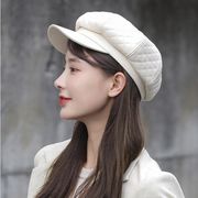 韓国の秋冬女性用つば付きレトロベレー帽★ファッショナブル