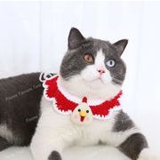 ペット猫犬ニットよだれかけかわいいスカーフ